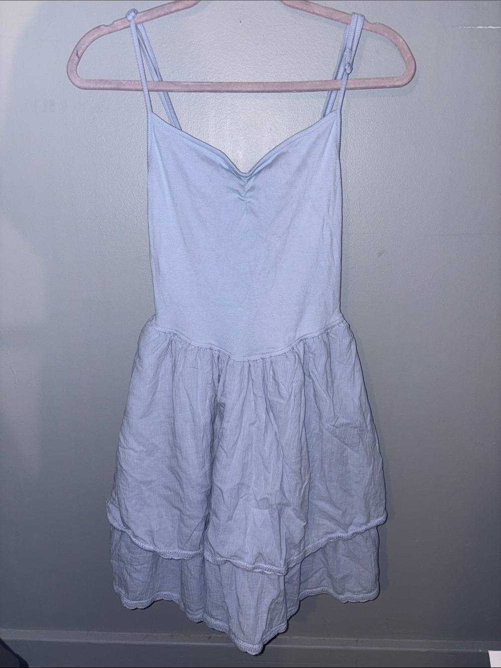 White Spaghetti Strap Tiered Summer Dress